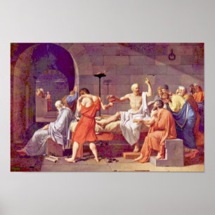 Poster Morte de Socrates por David Jacques-Louis (o