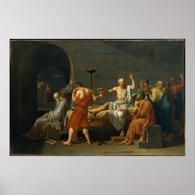 Pôster Morte de Sócrates por Jacques-Louis David 1787 (Frente)