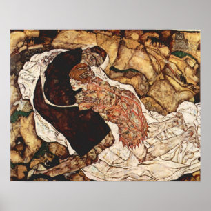 Pôster Morte e a donzela por Egon Schiele