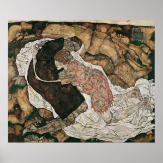 Poster Morte e Maiden (Schiele 1915)