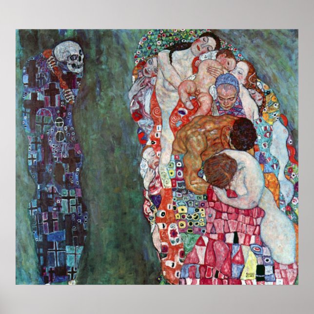 Poster Morte e vida de Gustav Klimt (Frente)