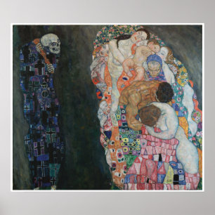 Pôster Morte e vida Gustav Klimt