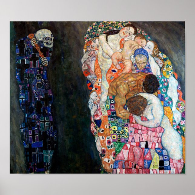 Poster Morte e Vida | Gustav Klimt | (Frente)