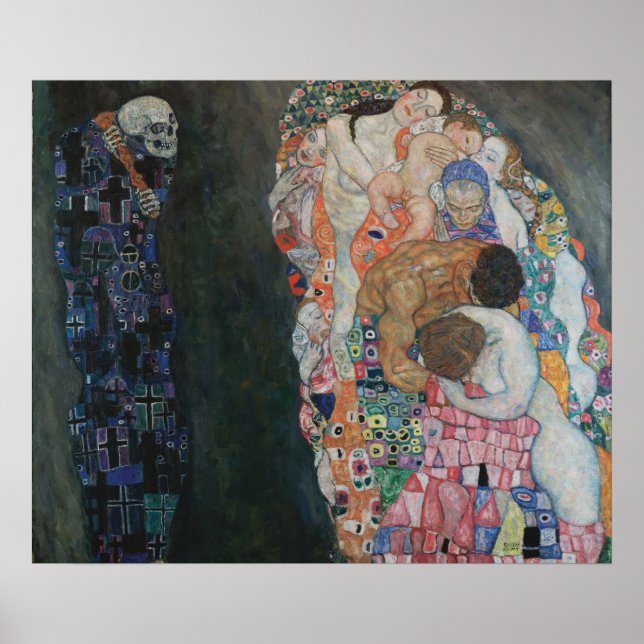 Poster Morte e vida — Gustav Klimt (1910-15) (Frente)