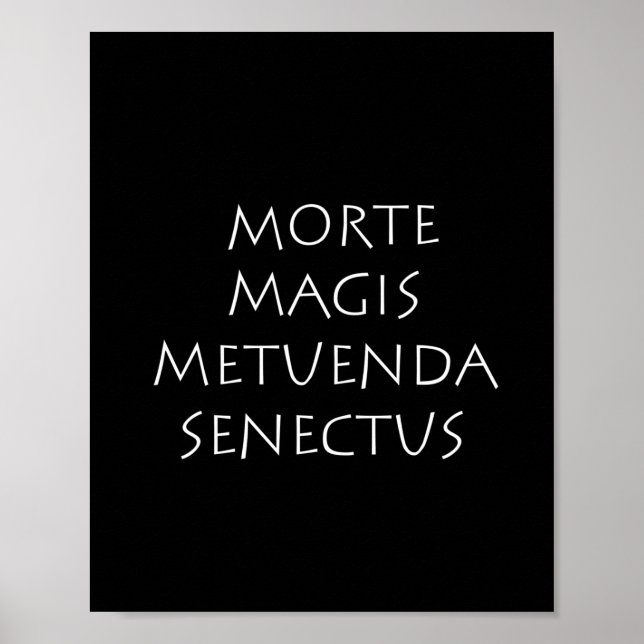 Poster Morte magis metuenda senectus (Frente)