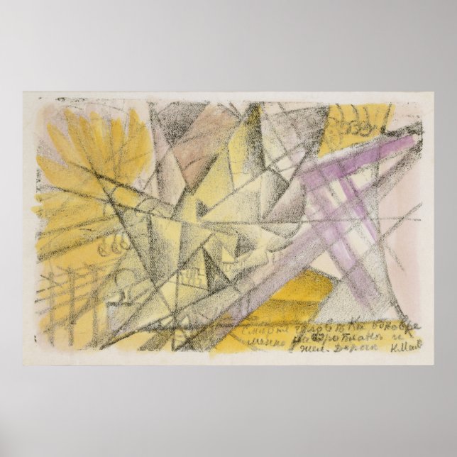 Poster Morte simultânea no avião e no trem (Frente)