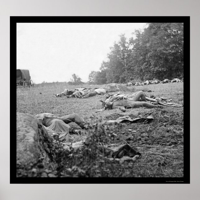 Poster Mortes durante a batalha de Gettysburg 1863 (Frente)