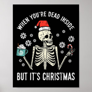 Poster Morto Mas Seu Esqueleto De Natal Xmas