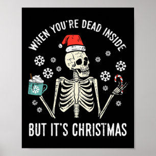 Poster Morto Mas Seu Esqueleto De Natal Xmas