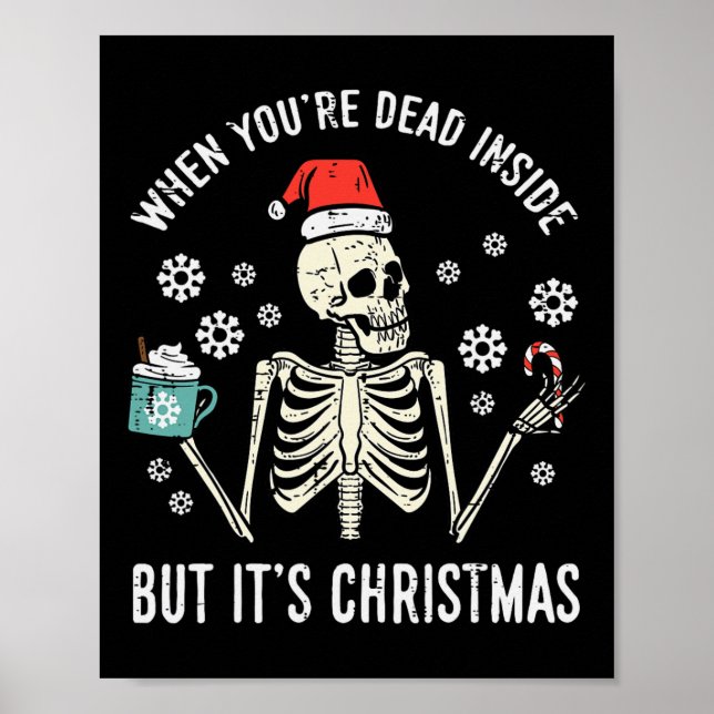 Poster Morto Mas Seu Esqueleto De Natal Xmas (Frente)