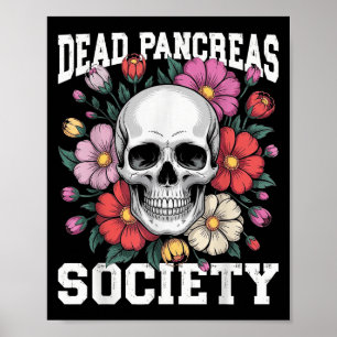 Poster Morto Pancreias Sociedade Diabetes Esqueleto Fungo