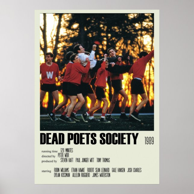 Poster Morto Poets Society Alternativo Art Movie 3 Grande (Frente)