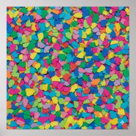 Poster Mosaico Abstrato Colorido