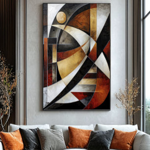 Poster Mosaico Abstrato Terroso