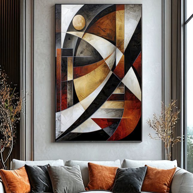 Poster Mosaico Abstrato Terroso (Criador carregado)