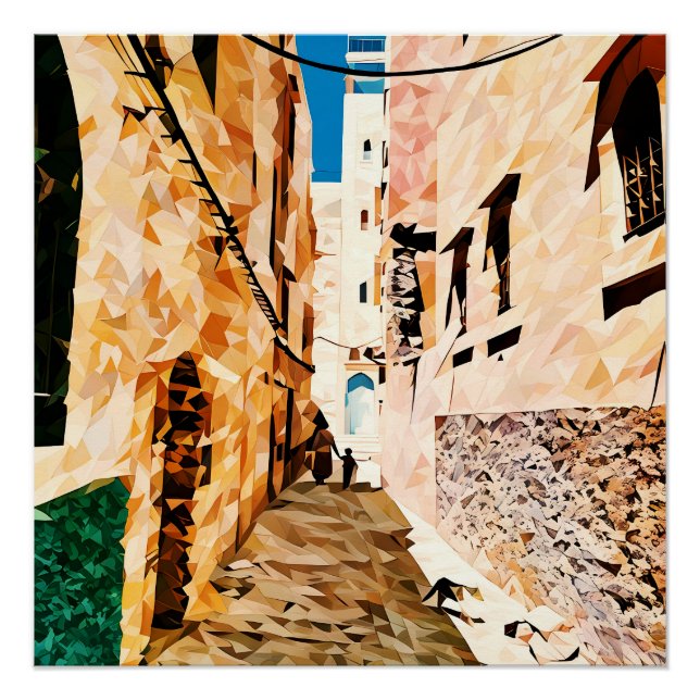 Pôster Mosaico Cityscape (Frente)