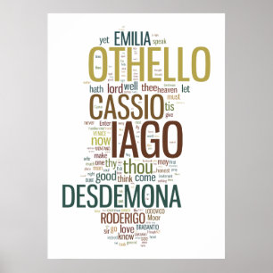 Poster Mosaico da palavra de Othello