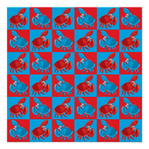 Pôster Mosaico de caranguejo