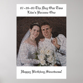 Pôster Mosaico de Casamento