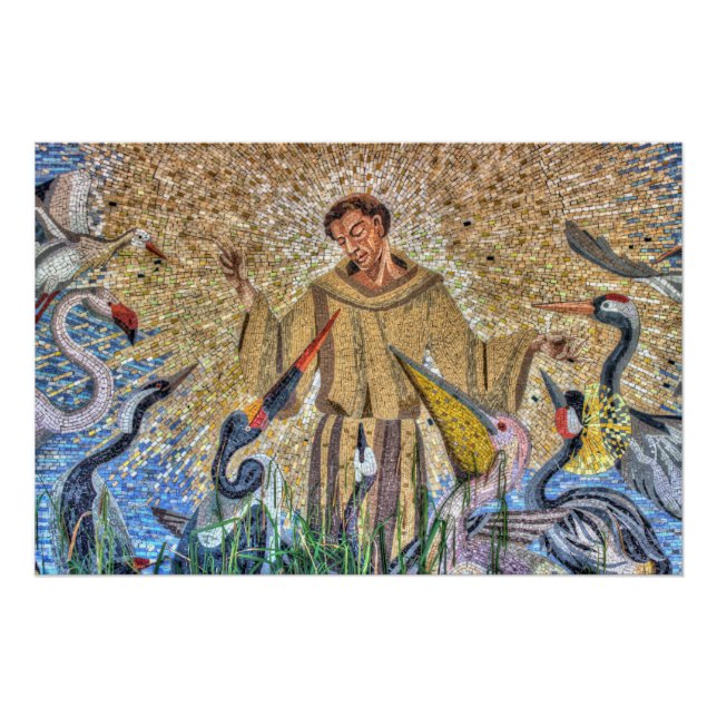 Pôster Mosaico de Francisco de Assis (Frente)