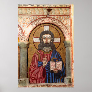 Pôster Mosaico de Jesus Antigo