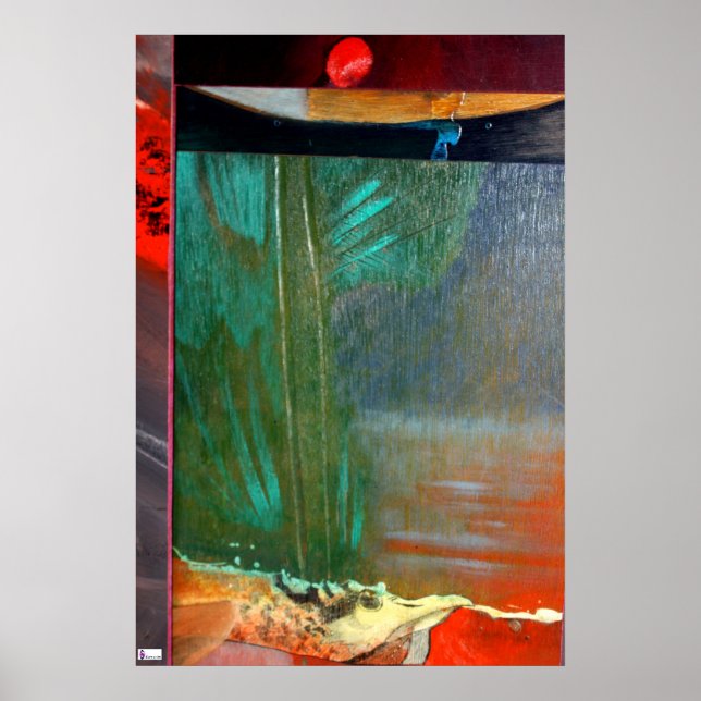 Pôster Mosaico de Madeira sem título (Frente)