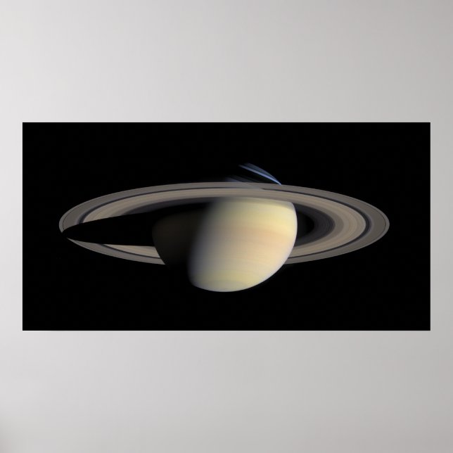 Pôster Mosaico de Saturno da Cassini. (Frente)