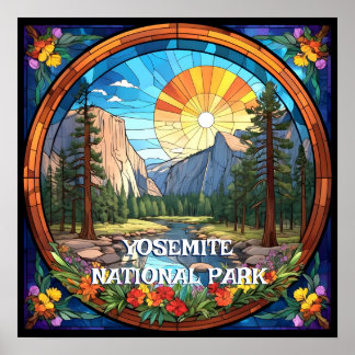 Poster Mosaico de Vidro Obtido do Parque Nacional de Yose