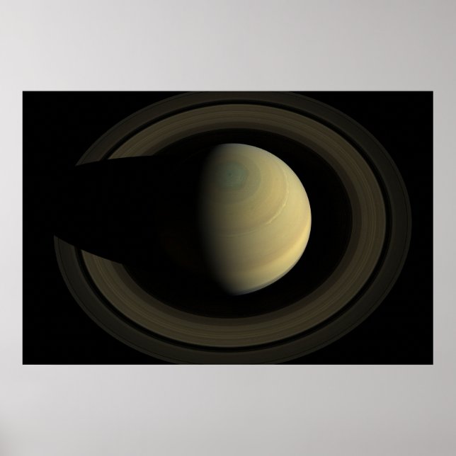 Poster Mosaico Do Planeta Saturno E Seus Anéis Principais (Frente)