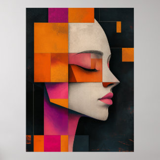 Poster Mosaico do Seu Silêncio — Blocos Pictóricos