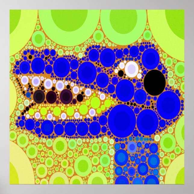 Pôster Mosaico dos Círculos Retro do Crocodilo do Alligad (Frente)