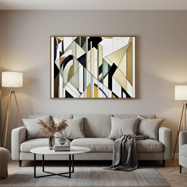 Poster Mosaico Geométrico Art Déco (Criador carregado)