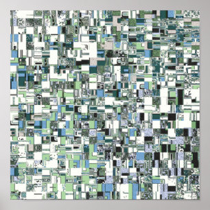 Poster Mosaico Intrincado de Padrões Geométricos
