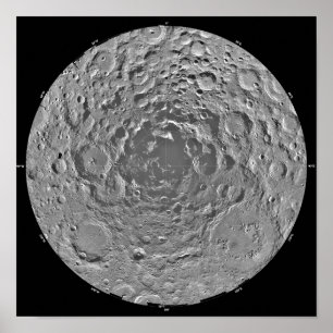 Poster Mosaico lunar da região polar sul do m