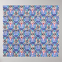 Mosaico marroquino: design tradicional colorido.