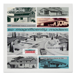 Pôster Mosaico Moderno Vintage