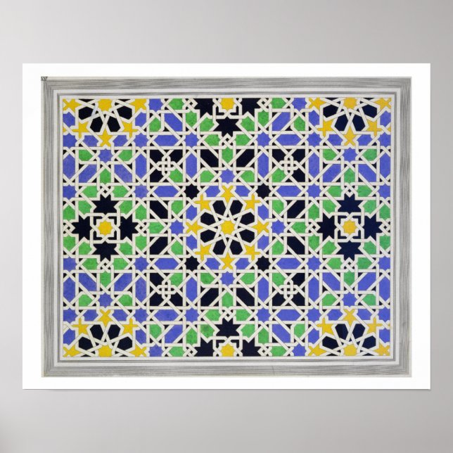 Pôster Mosaico no dado da porta no hall dos Dois (Frente)