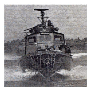 Pôster Mosaico rápido da foto do barco