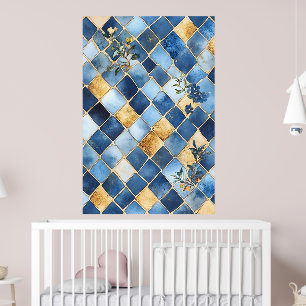 Poster Mosaico reminiscente dos estilos tradicionais marr