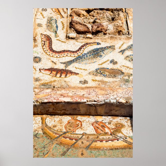 Poster mosaico romano antigo (Frente)