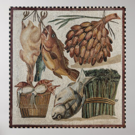 Poster mosaico romano de 24" x 25"