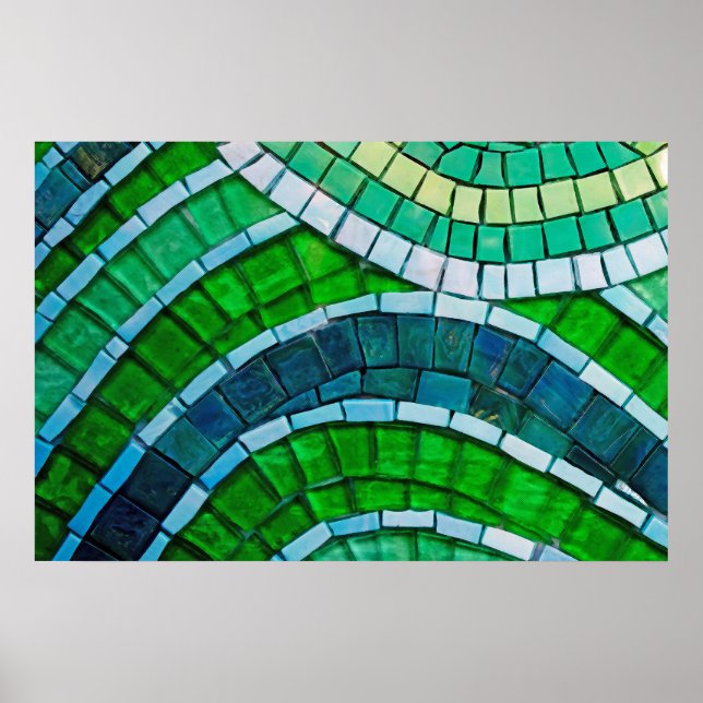 Poster Mosaico Verde (Frente)