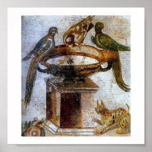 Poster Mosaicos antigos do vintage (Pompeia)