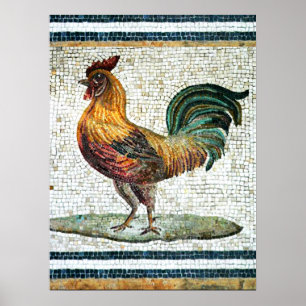 POSTER MOSAICOS ROMANOS ANTIGOS/GALO