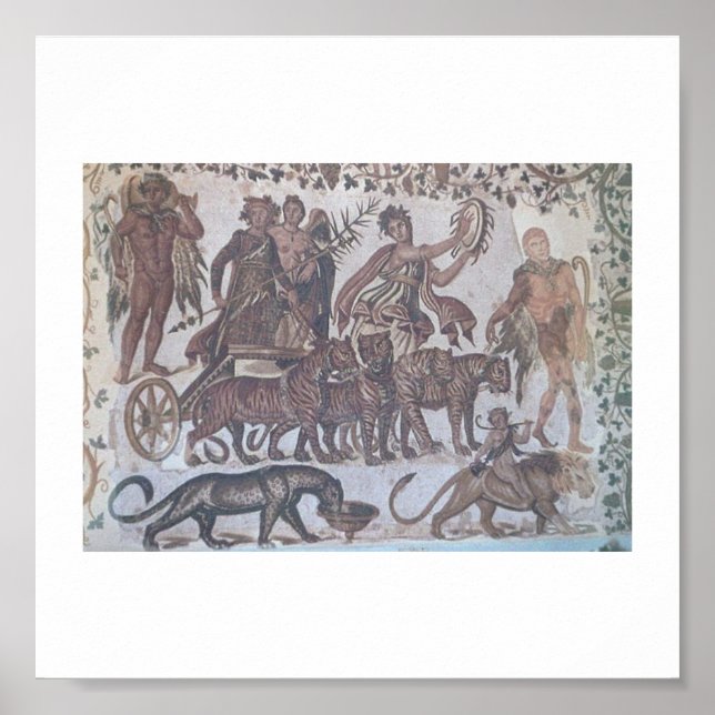 Pôster Mosaicos romanos na Tunísia (Frente)