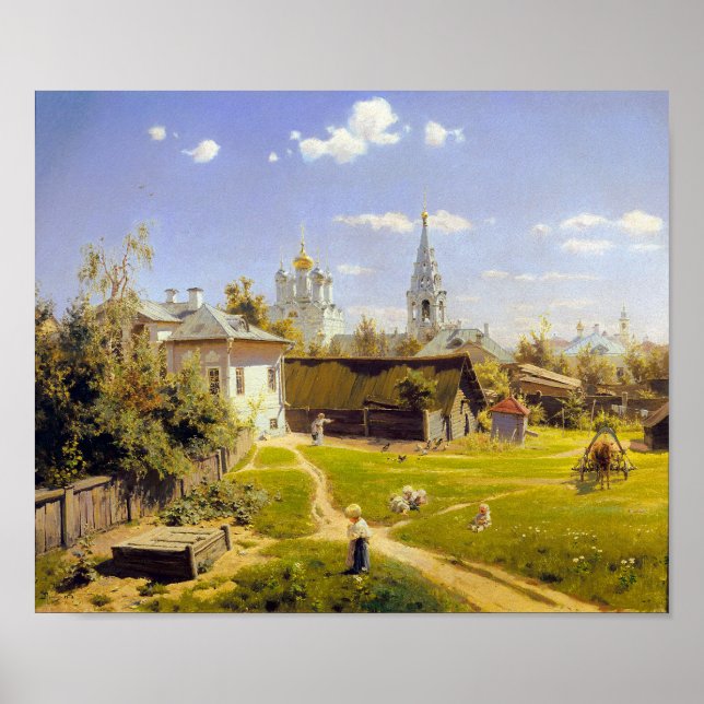 Poster Moscou Courtyard por Vasily Polenov (Frente)