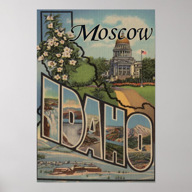 Poster Moscou, IdahoLarge - Letra ScenesMoscou, ID (Frente)