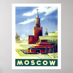 Poster Moscou, quadrado vermelho, Rússia, colheita, poste