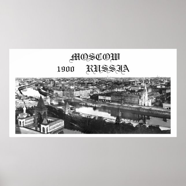 Pôster Moscou, Rússia, 1900 (Frente)