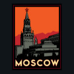 Pôster moscou rússia kremlin art deco retro viagem<br><div class="desc"></div>